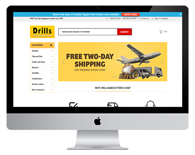 drills and cutters e-commerce website